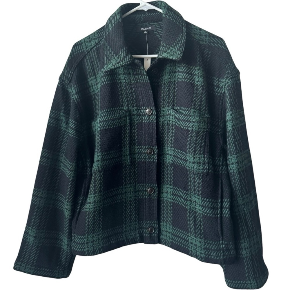 New with tags Madewell Flannel Boxy Shirt-Jacket in Plaid Size: Medium - Picture 7 of 10